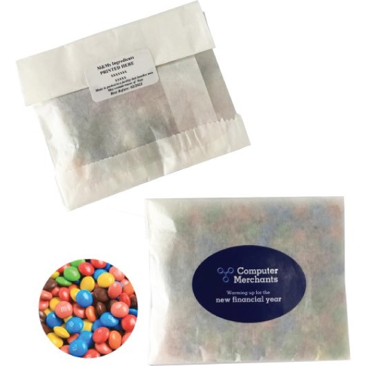 White Kraft Paper Bag 50g M&Ms